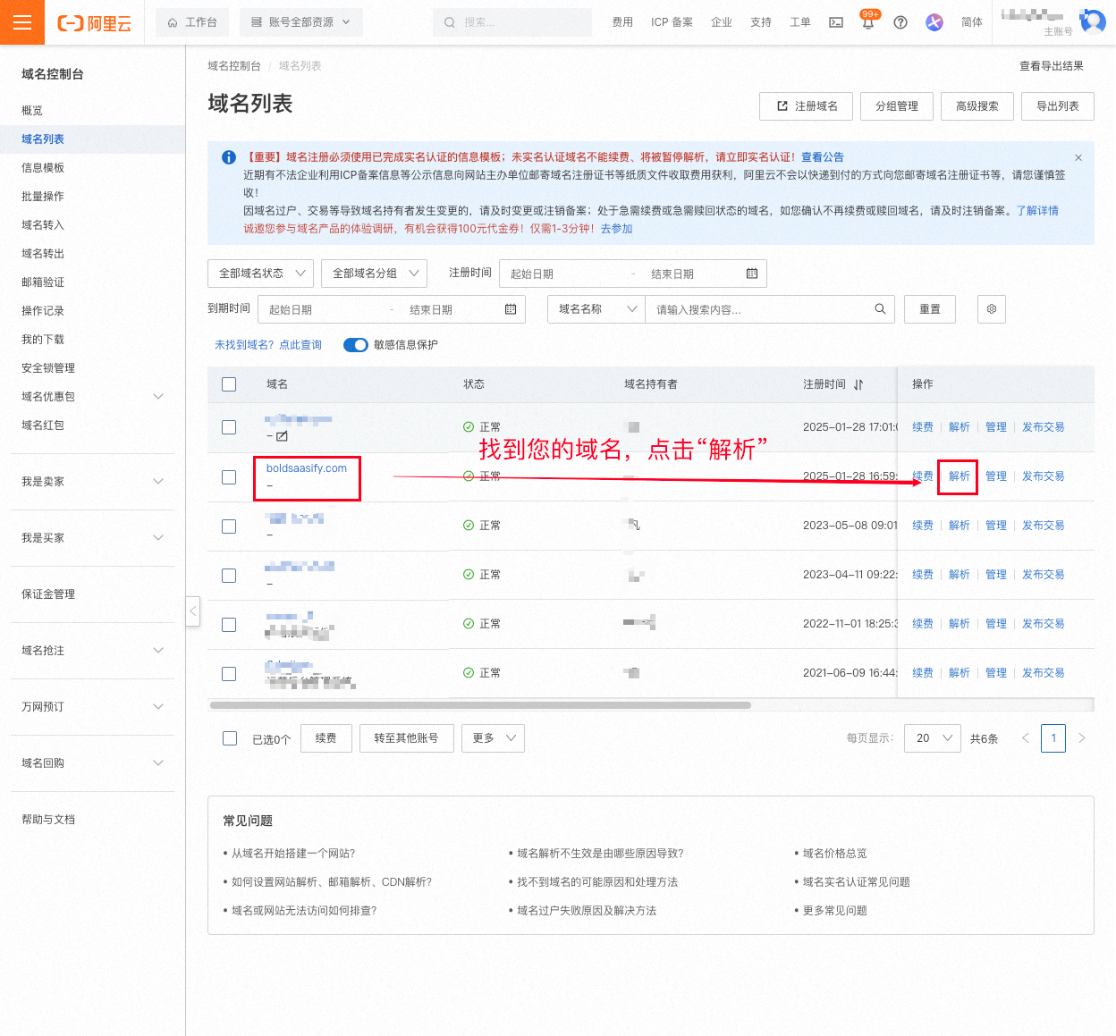 DNS解析连接BoldSaasify-1
