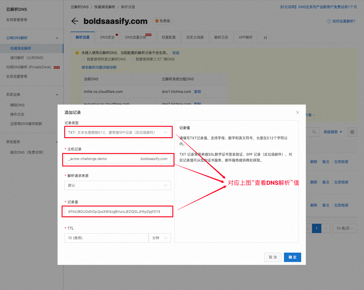 DNS解析连接BoldSaasify-2
